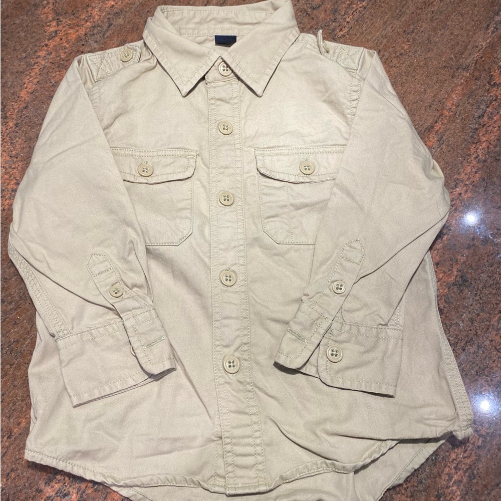 3 for $30 Gap Long-Sleeve Utility Shirt with Ribbed Waist Pull-on Jeans - Picture 4 of 8